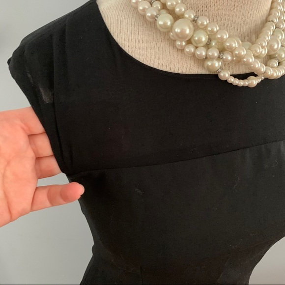 Banana Republic LBD pieced sheath dress silk wool - Picture 4 of 7